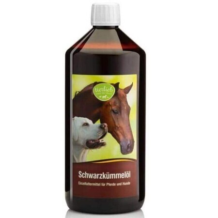 Huile de nigelle pour chiens et chevaux 1000 ml Tierlieb Sanct Bernhard