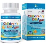 DHA xtra para niños 636mg Blackberry Omega-3 (90 cáps.) Nordic Naturals