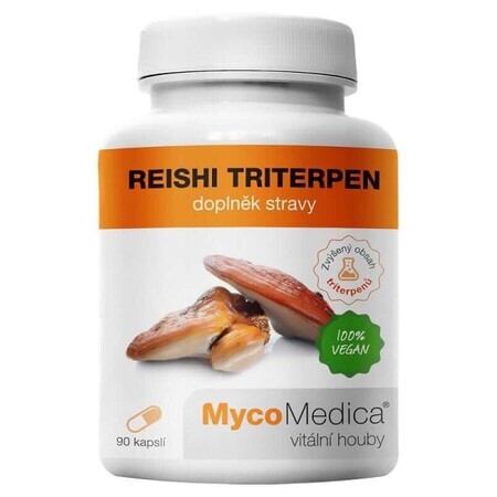 Reishi Triterpen 20% polisacárido 10% triterpeno 90 cáps MycoMedica