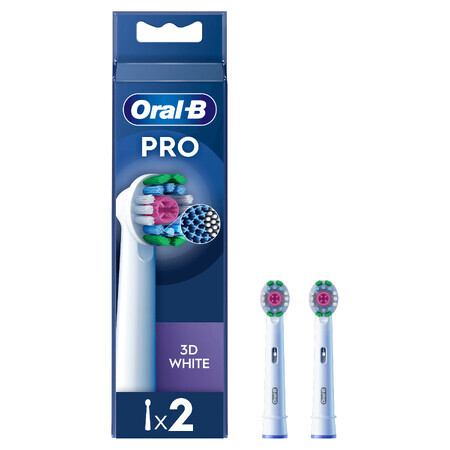 Cepillo de Dientes Eléctrico 3D White, 2 pcs, Oral-B