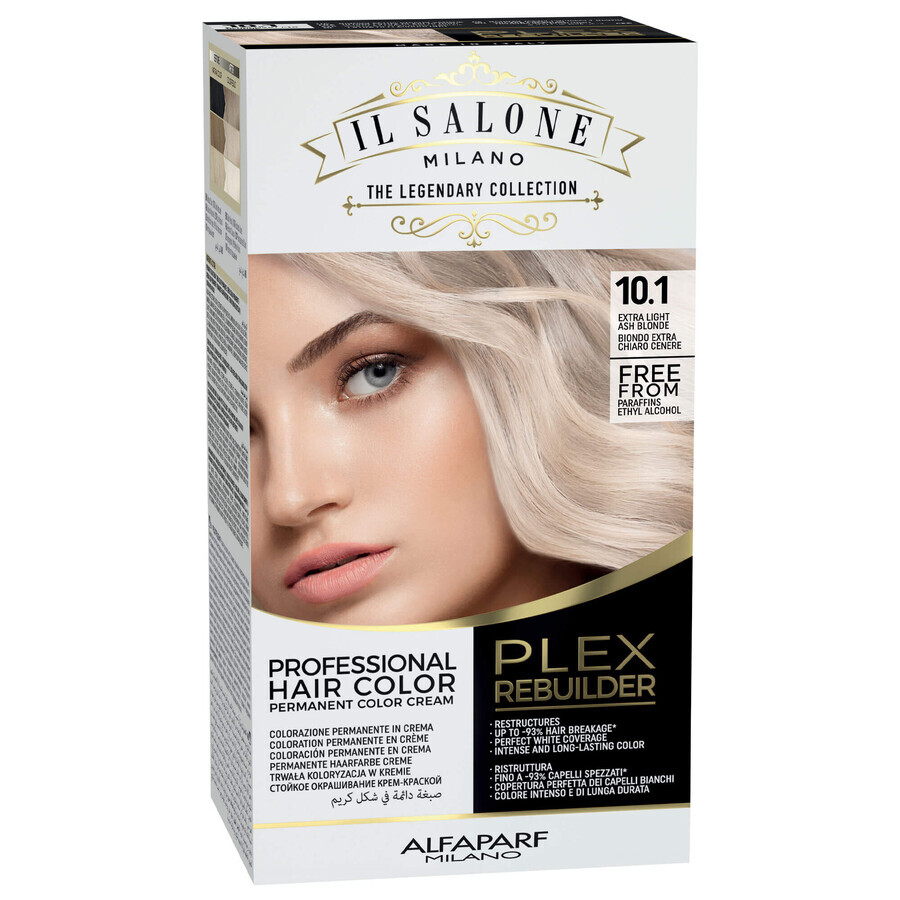 Permanent Hair Color Plex Rebuilder Il Salone, 10.1, Extra Light Ash Blonde, Alfaparf