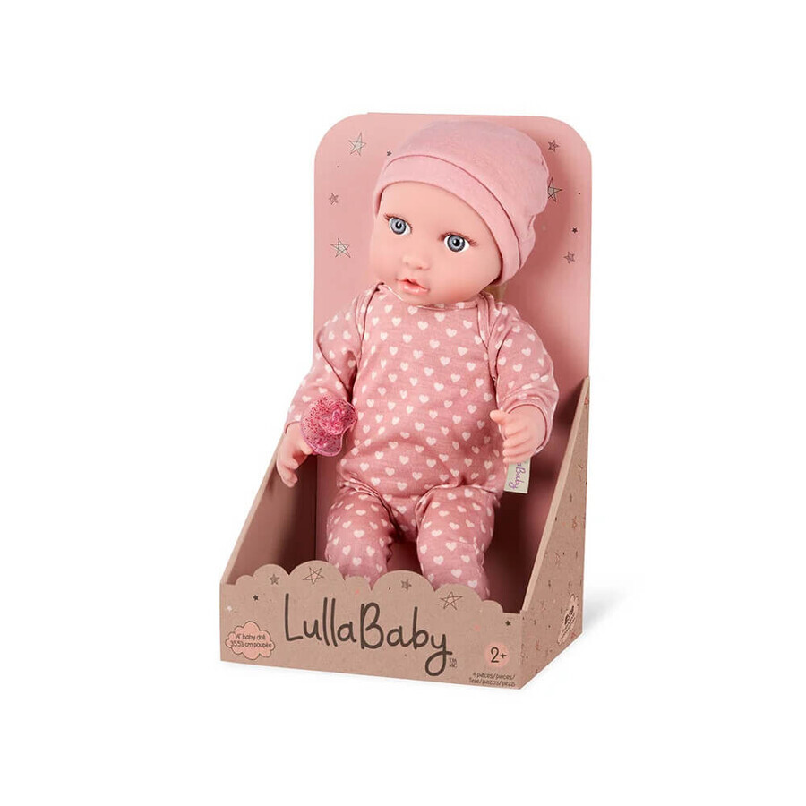 Baby doll with pajamas and pink bow tie, +2 years, Lullababy