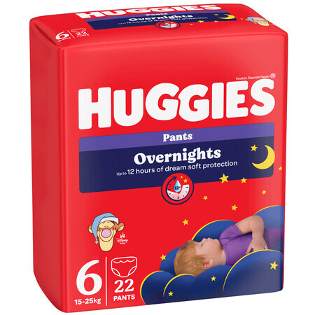 Braga de noche Elite Soft Overnights Elite Soft Overnights Nr.6, 15-25 kg, 22 piezas, Huggies