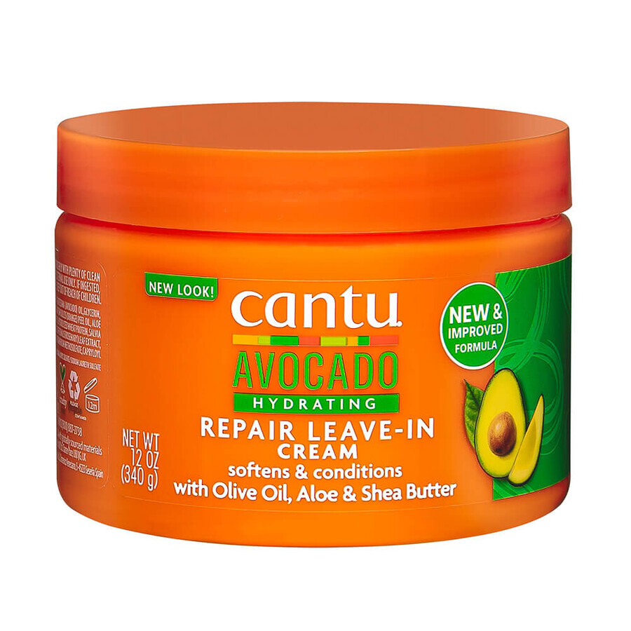 Crema hidratante sin aclarado con aceite de aguacate, 340 g, Cantu