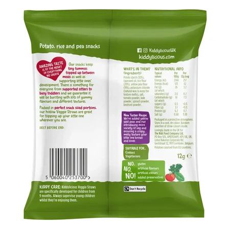 Bâtonnets de légumes, 12 g, Kiddylicious