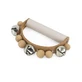 Wooden Toy Tambourine with bells, +6 months, Nougat, Label Label