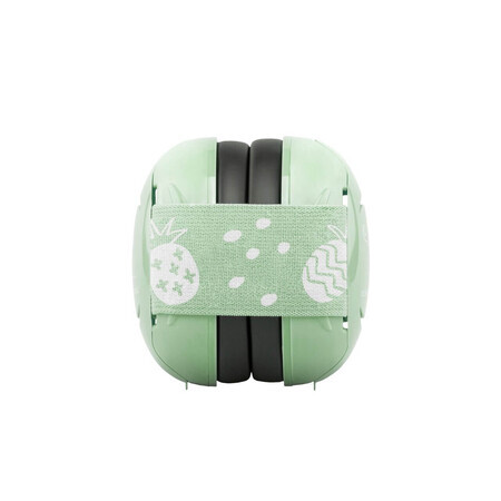 Couvre-oreilles pour bébés avec 2 bandeaux réglables, +0 mois, Vert, Mini+