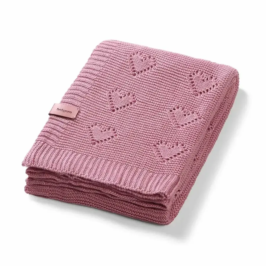 Couverture tricotée en fibres de bambou, Rose, + 0 mois, Babyono