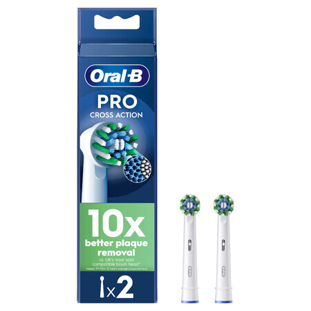 Cepillo de dientes eléctrico Cross Action, 2 piezas, Oral-B