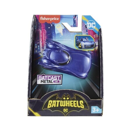 Metalen Batmobiel Batwheels, schaal 1:55, +3 jaar, Fisher Price