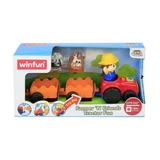 Tracteur avec remorque et figurine de fermier, +18 mois, Winfun