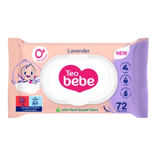 Lavendel natte servetten, 72 stuks, Teo Bebe