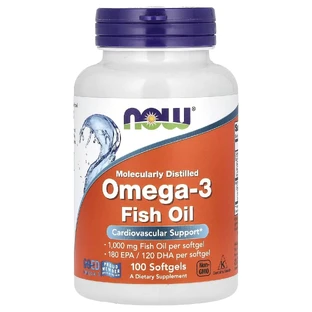 Omega 3, 100 mg, 100 cápsulas, Now Foods