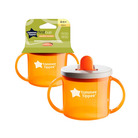 Mug Première Tasse, +4 mois, Orange, 190 ml, Tommee Tippee