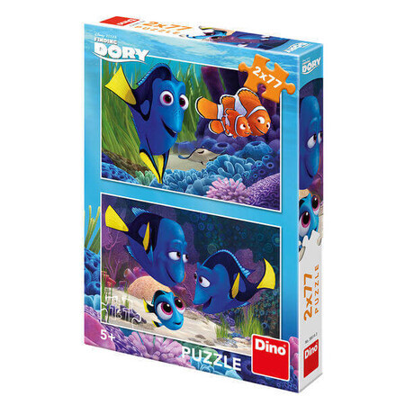 Puzzle 2 en 1 Finding Dory, 5 ans+, 2x77 pièces, Dino Toys