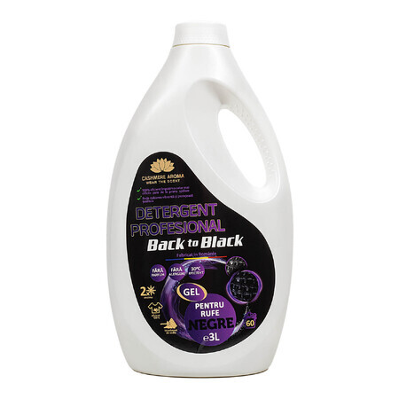 Detergent profesional pentru rufe negre Back to Black, 3 litri, Cashmere Aroma