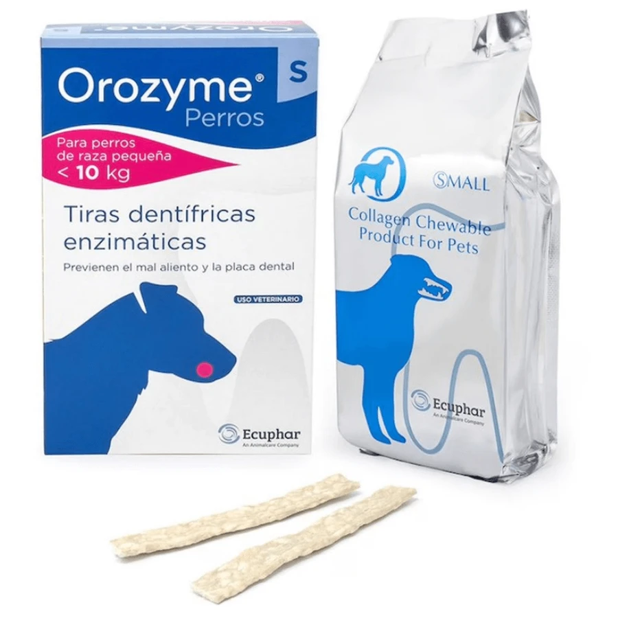 Bastoncini da masticare al collagene per l'igiene orale, S Orozyme, 141 g, Ecuphar
