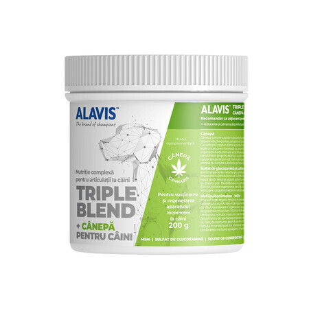 Suplementos de cáñamo para perros Triple Blend, 200 g, Alavis