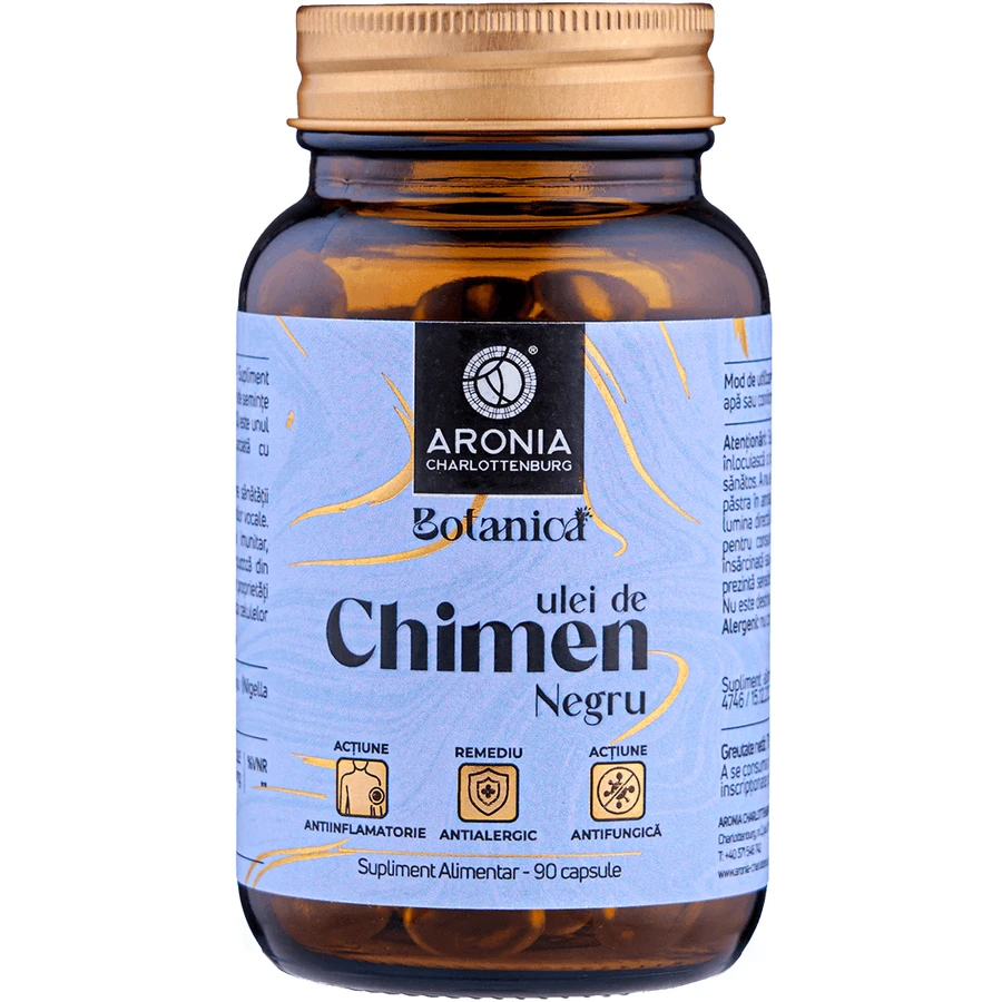Ulei de Chimen Negru (Negrilicǎ), 90 capsule moi, Aronia Charlottenburg 