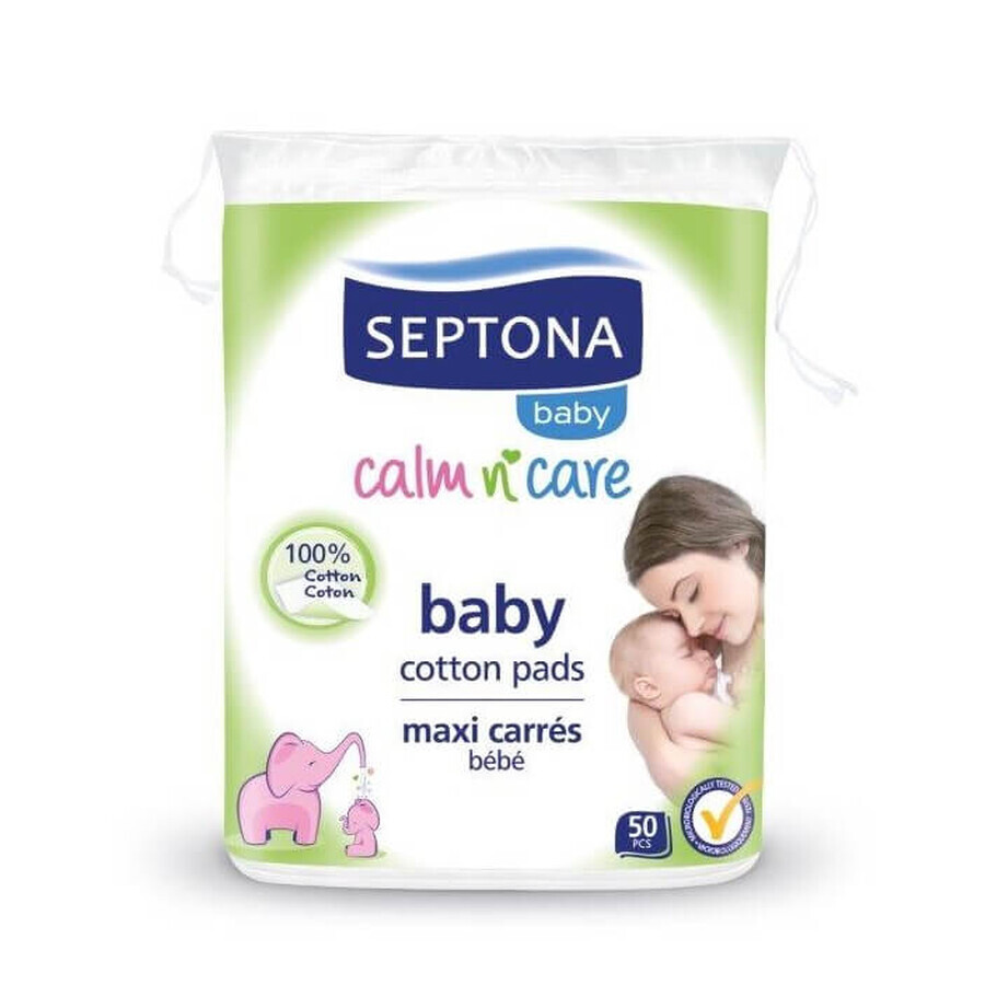 Disques de coton pour bébé Septona Baby, 50 pièces, Septona