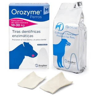 Bastoncini da masticare al collagene per l'igiene orale, M Orozyme, 141 g, Ecuphar