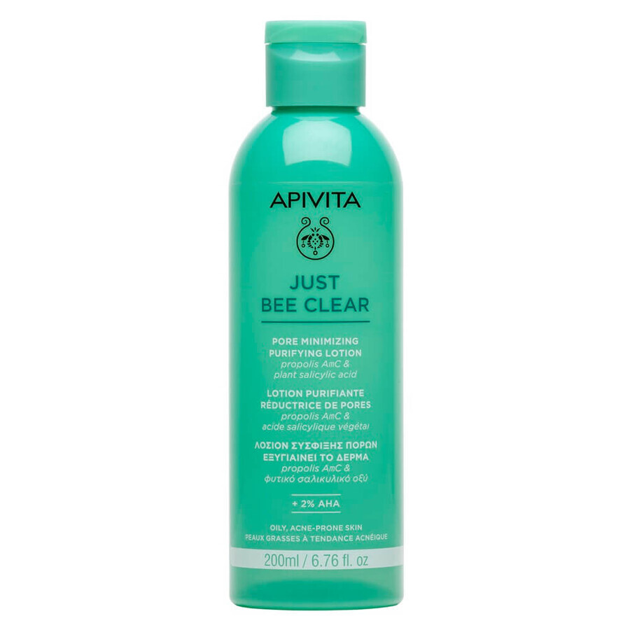 Loción purificante para poros dilatados Just Bee Clear, 200 ml, Apivita