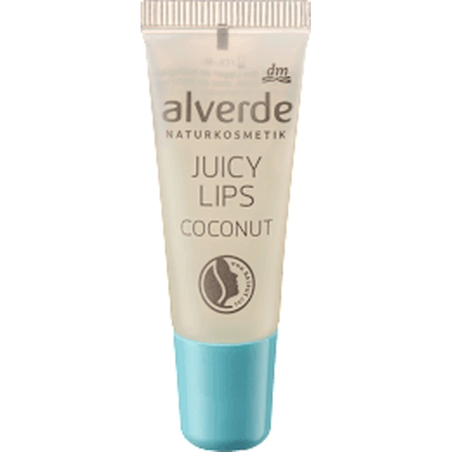 alverde NATURKOSMETIK Lip Gloss Juicy lips Coconut lipstick, 8 ml