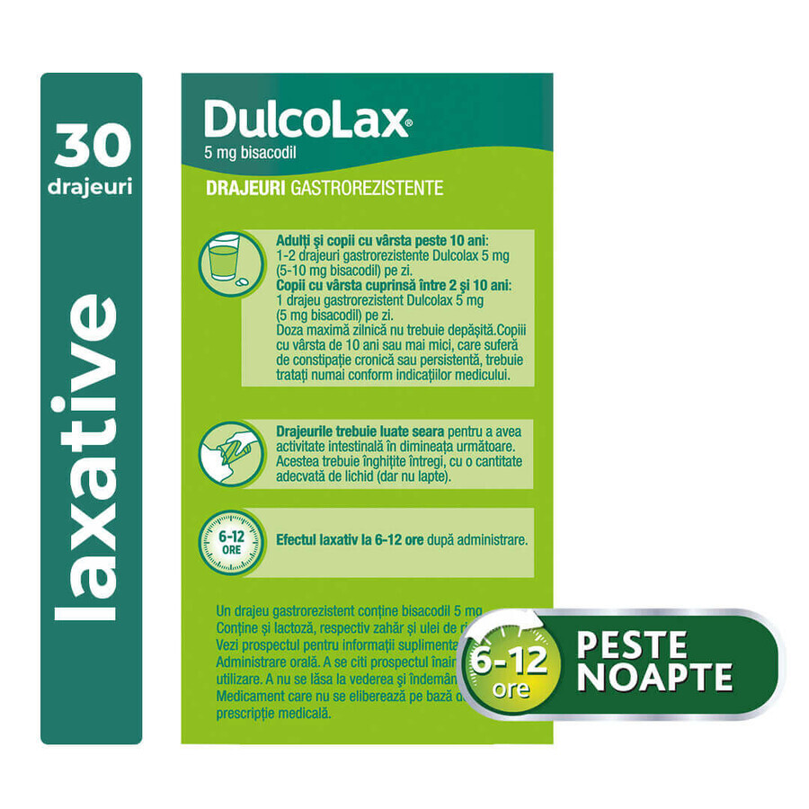 Dulcolax, 5 mg, 2 x 30 magensaftresistente Dragees, Sanofi