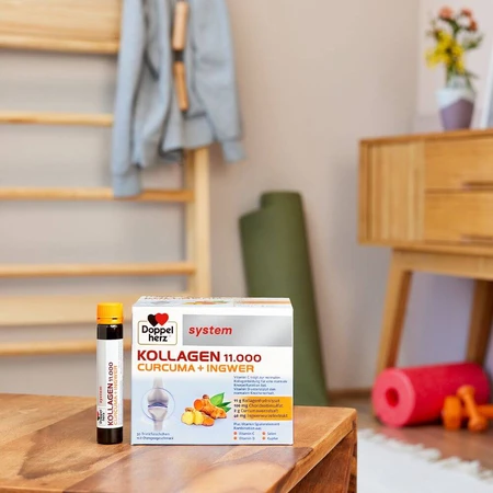 Kollagen 11000 Plus Curcuma + Gingembre, 30 flacons, Doppelherz