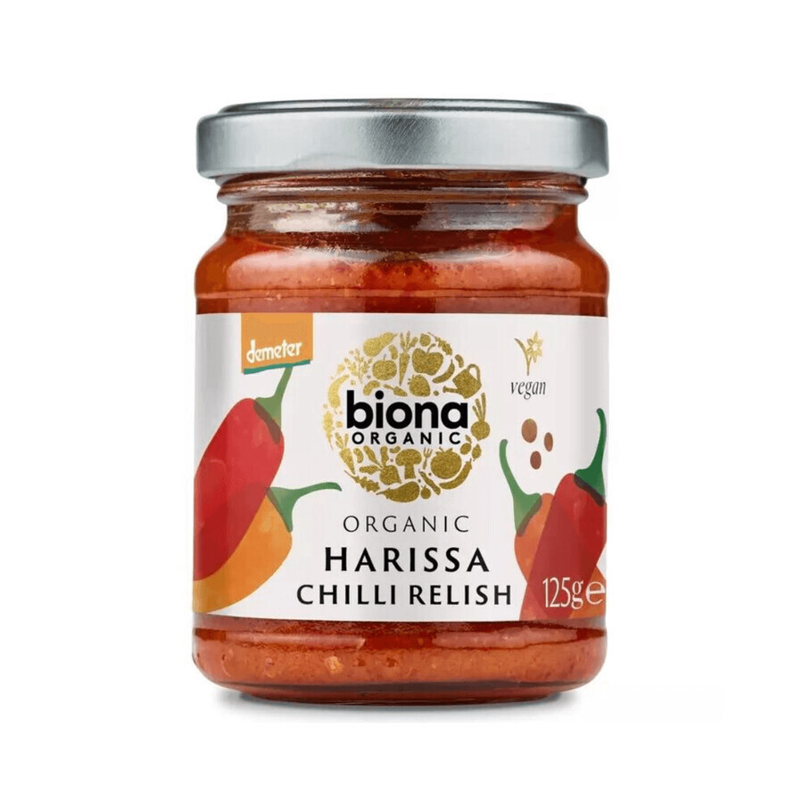 Organic Chilli Harissa Sauce, 125 g, Biona