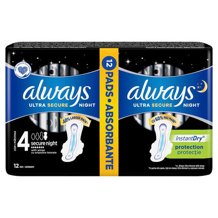 Absorberend Always Duo Pack Ultra Secure Night, 12 stuks, Maat 4, P&amp;G