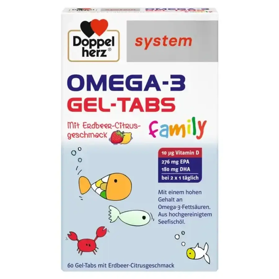 Omega 3 Gel Tabs, 60 compresse masticabili, Doppelherz