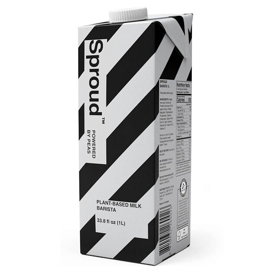 Bebida de guisantes para baristas, 1000 ml, Sproud