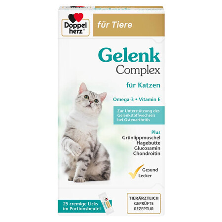 Suplemento articular para gatos, 25 sobres, Doppelherz Pets