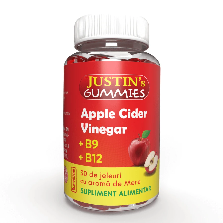 Justins Jaleas de Vinagre de Sidra de Manzana, 30 piezas, Justin Pharma