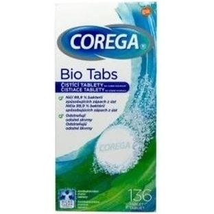 COREGA BIO Tabs 1x136 buc, tablete pentru curățarea protezelor dentare