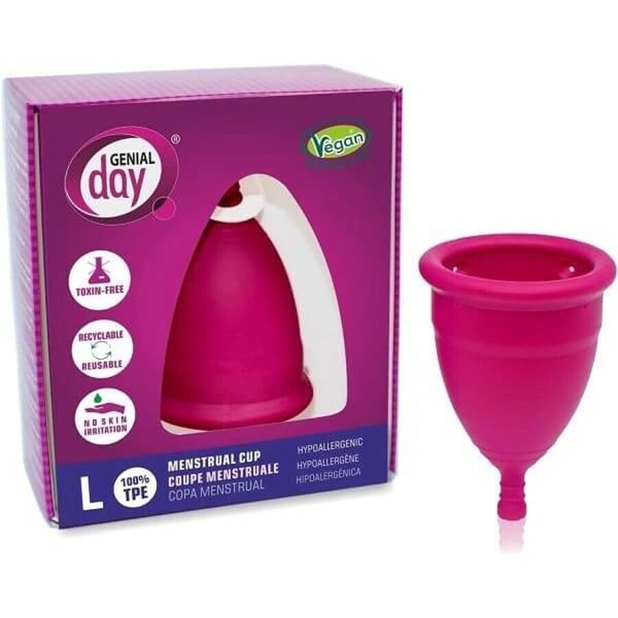 Menstrual cup Genial Day, size L 1×1 pcs, menstrual cup