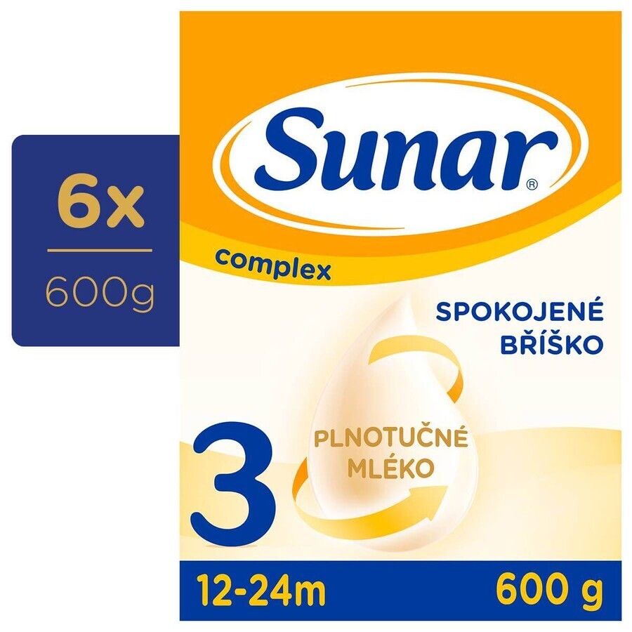 Sunar Complex 3 6×600 g, leche infantil, a partir de 12 meses