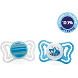 CHICCO Physio Light chupete de silicona para niños - tira / 2 piezas, 6-16 m+ 1×2 piezas, chupete ortodóntico