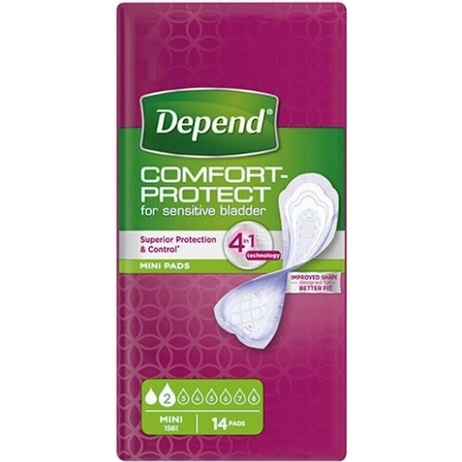 DEPEND MINI 1×14 unidades, absorbentes para incontinencia