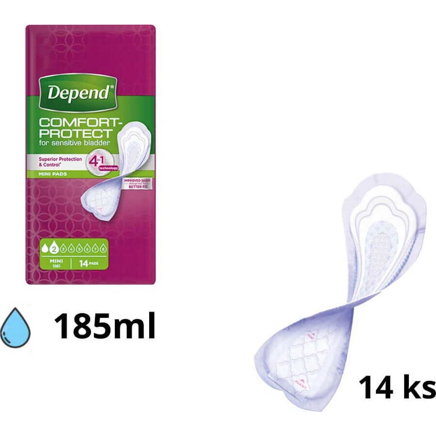 DEPEND MINI 1×14 unidades, absorbentes para incontinencia