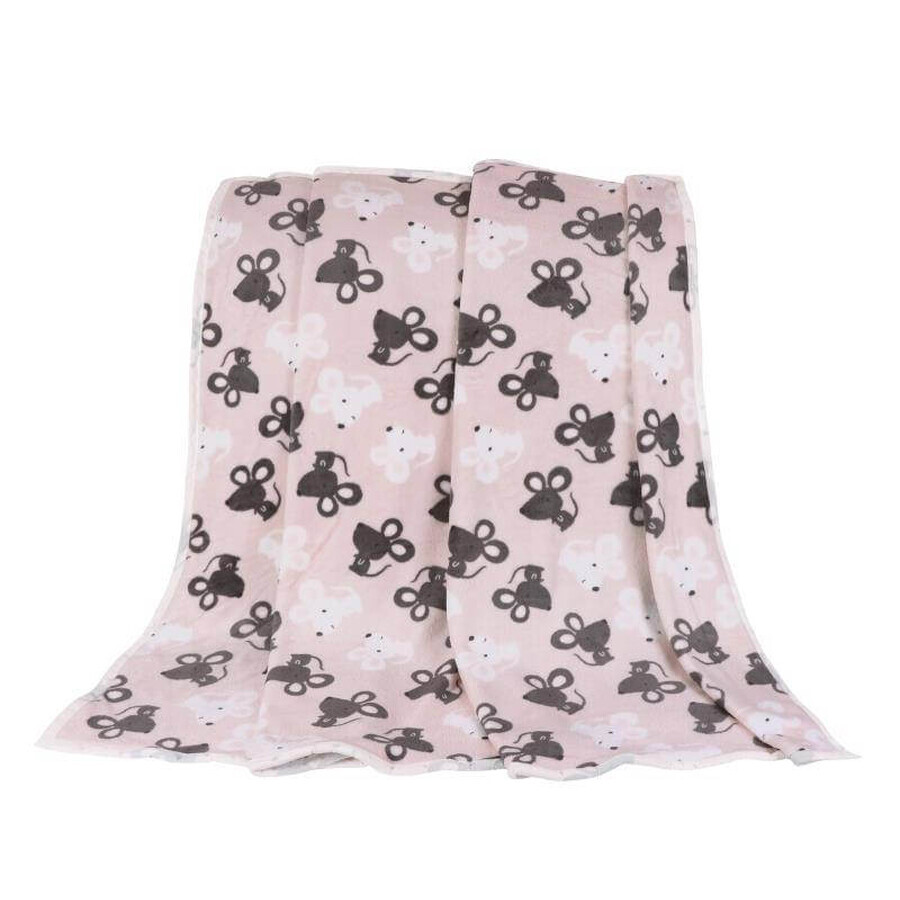 Baby blanket ELLA 1005/171 75x100cm mice 1×1 pc, baby blanket