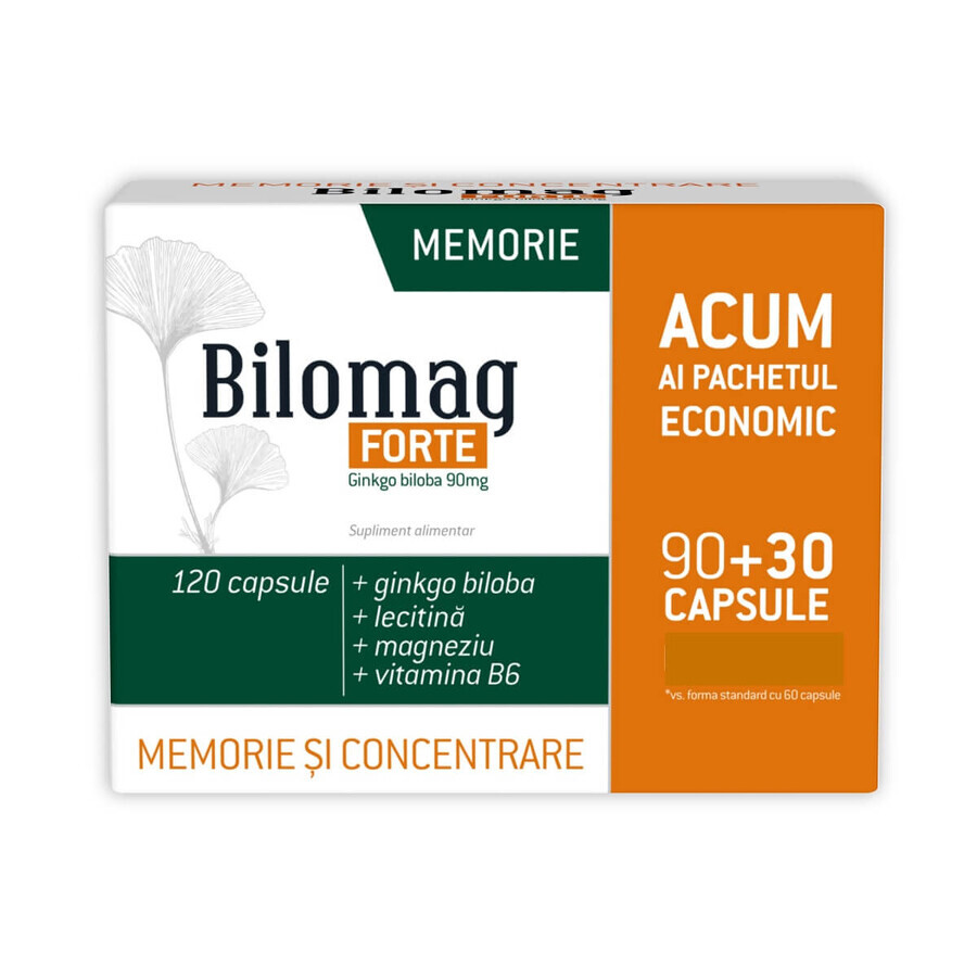 Bilomag Forte Memoria y Concentración, 120 cápsulas, Zdrovit