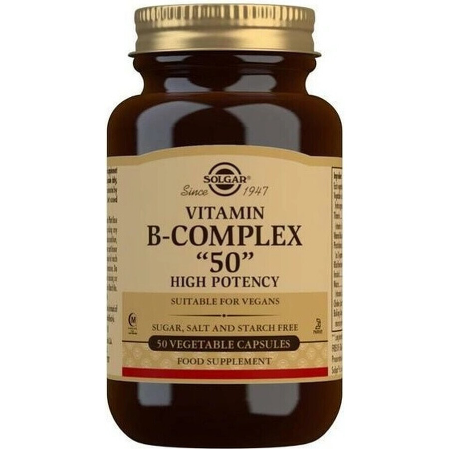 Solgar Vitamina B-complex ad alta potenza 50 capsule 1×50 cps, integratore alimentare