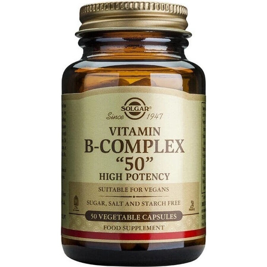 Solgar Vitamina B-complex ad alta potenza 50 capsule 1×50 cps, integratore alimentare