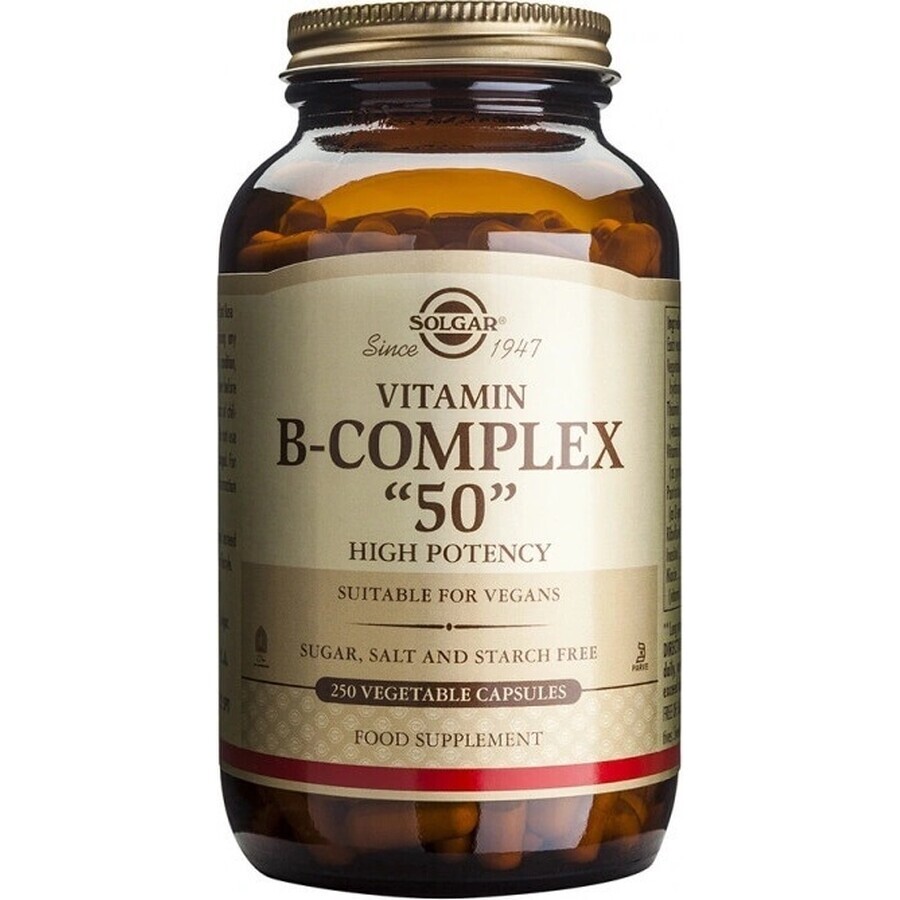 Solgar Vitamina B-complex ad alta potenza 50 capsule 1×50 cps, integratore alimentare