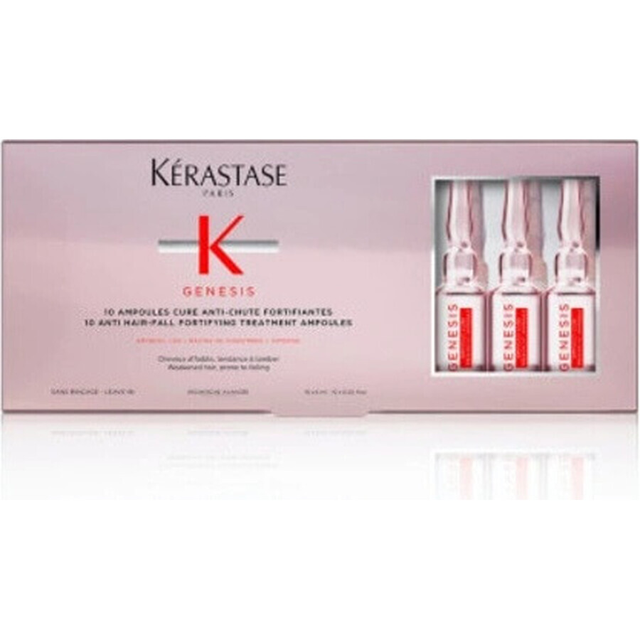 Kérastase Tratamiento intensivo para cabellos débiles con tendencia a la caída Génesis 1×6 ml, tratamiento intensivo para cabellos débiles