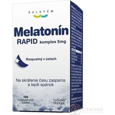 Mélatonine complexe RAPID 5mg SALUTEM 1×100 tbl