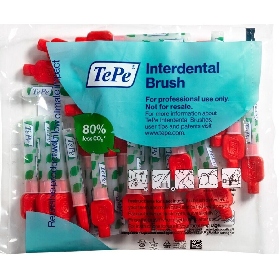 TOOTH K TEPE ID-B ID-B 0,5 25KS CERVENA INTERDENTAL 1×25 stuks, interdentale tandenborstel