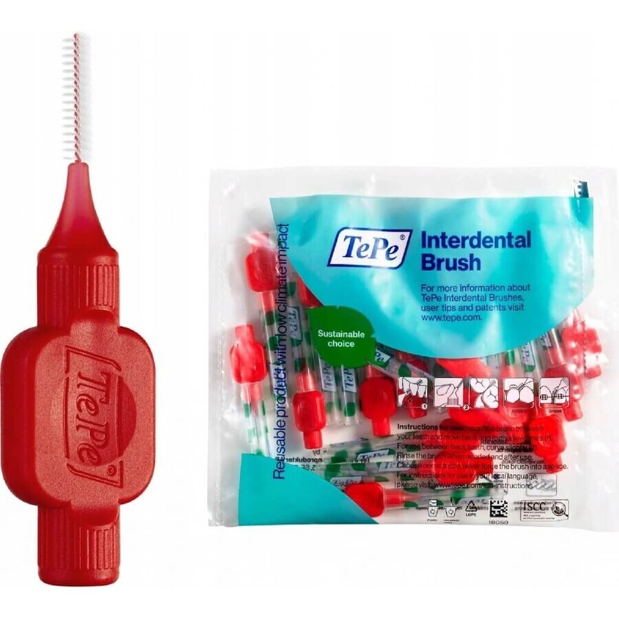 TOOTH K TEPE ID-B ID-B 0,5 25KS CERVENA INTERDENTAL 1×25 stuks, interdentale tandenborstel